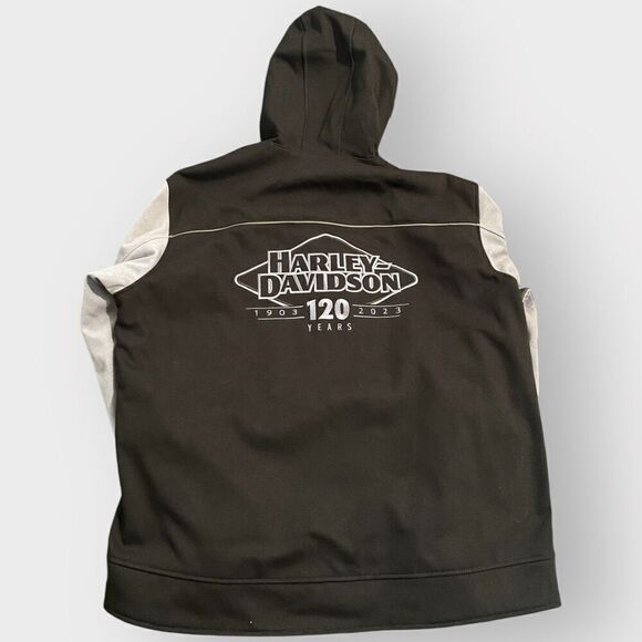 Harley Davidson 120th Anniversary Deflector Riding Jacket Black/Grey size XL New - Picture 6 of 12